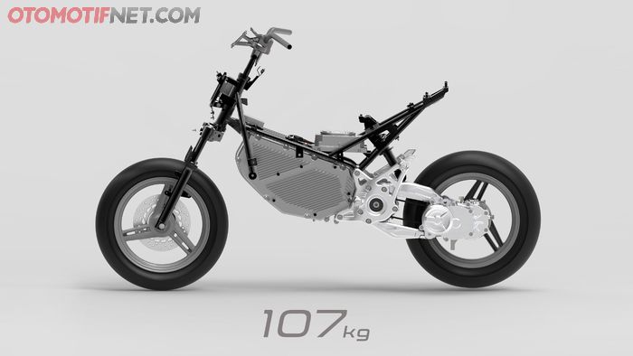 Baterai Kymco F9 sekaligus ikut dengan sasis, bobot hanya 107 kg