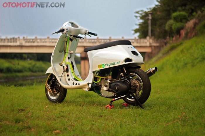 Modifikasi Vespa LX 125 besutan drag race RAW Racing Division, jawara FFA Vespa Matic 4T!