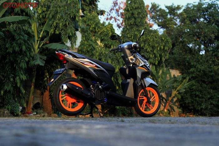 Modifikasi Honda Vario CBS Techno lansiran 2009 yang tetap tampil menarik di 2021 garapan RD Matic Shop