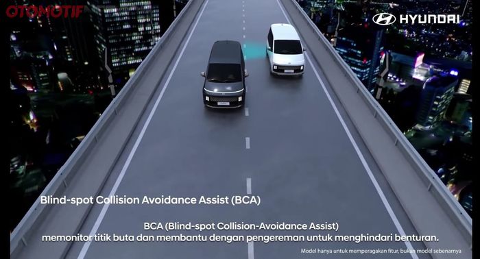 Fitur blind spot mampu mendeteksi kendaraan dari belakang