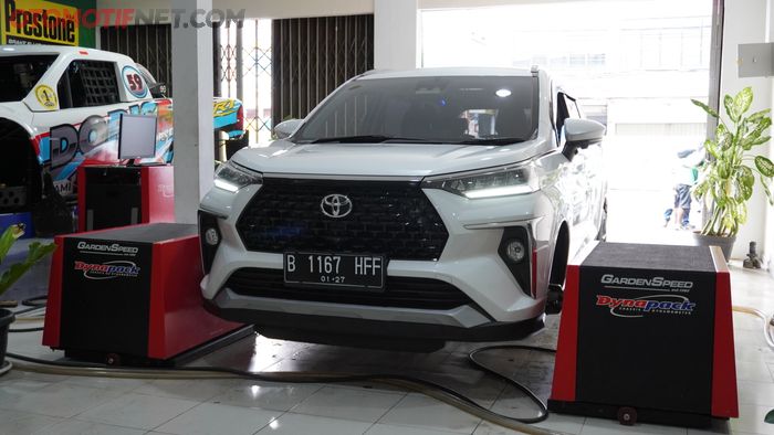 Dyno Test Toyota Veloz Menggunakan Alat Dyno Hub dari Dynapack di Bengkel Garden Speed, Rempoa, Jakarta Selatan