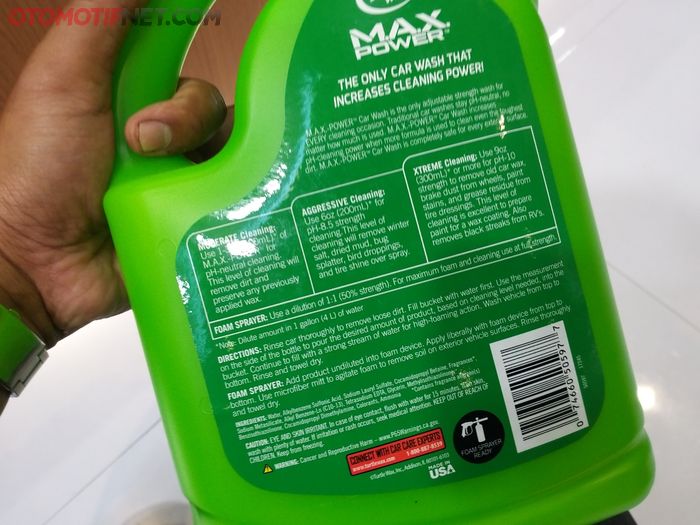 Ph shampo mobil Turtle Wax terbaru bisa berubah tergantu banyaknya shampo