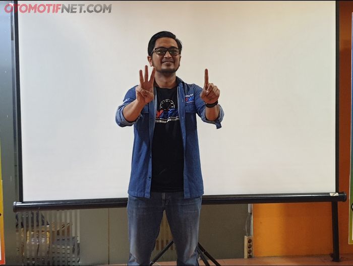 Anto Joe, perwakilan dari Yamaha Riders Federation Indonesia (YRFI) di Community Gathering Tabloid Otomotif, Minggu (29/5/2022).