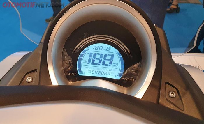 Tampilan panel instrumen motor listrik Rakata NX3