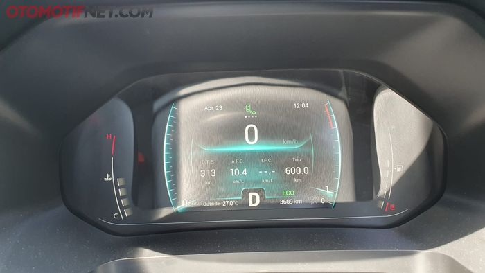 Begini tampilan speedometer Chery Tiggo 7 Pro saat pakai Driving Mode Eco