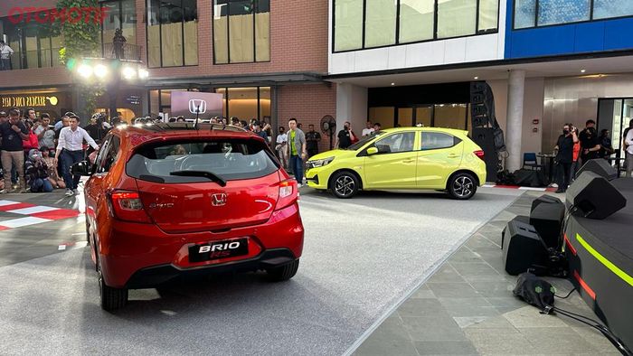 New Honda Brio 2023 saat diperkenalkan di One Satrio, CBD, Jakarta (5/5/2023)