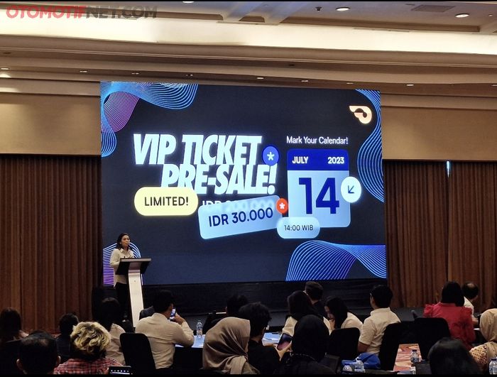 Tersedia pre-sale tiket VIP seharga Rp 30.000 dengan kuota terbatas