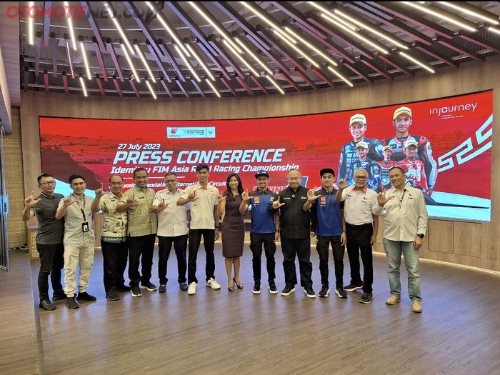 Konferensi pers Idemitsu FIM Asia Road Racing Championship (ARRC) di Gedung Sarinah, Jakpus, Kamis (27/7/2023)