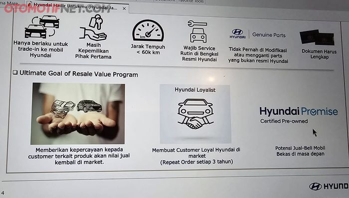 Persyaratan progam Resale Value Guarantee dari Hyundai Indonesia