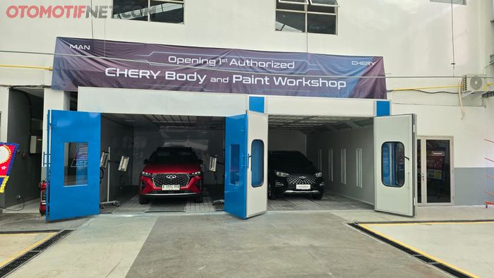 Fasilitas Body and Paint Workshop di dealer Chery MAN Fatmawati