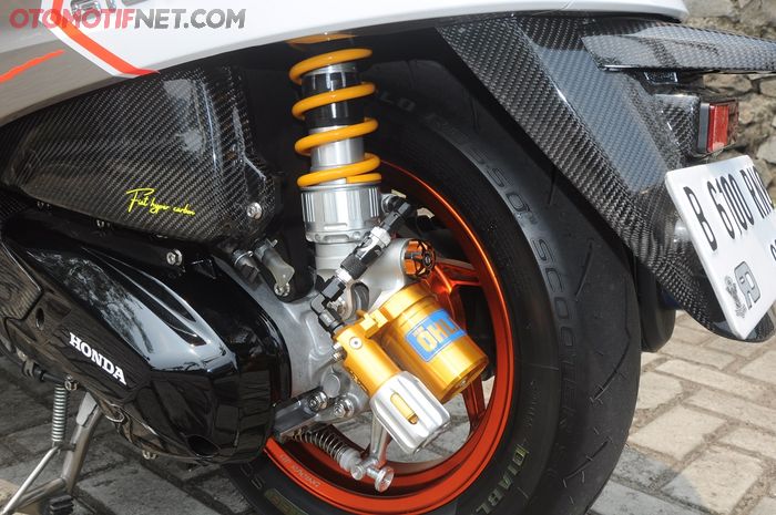Sok Ohlins khusus Honda Giorno+ diberi adjuster preload tambahan