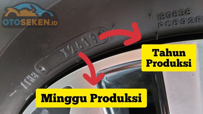 Cara baca kode waktu produksi ban mobil