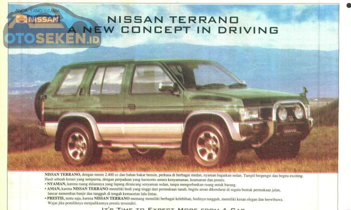 Iklan Nissan Terrano saat diluncurkan pada 1995