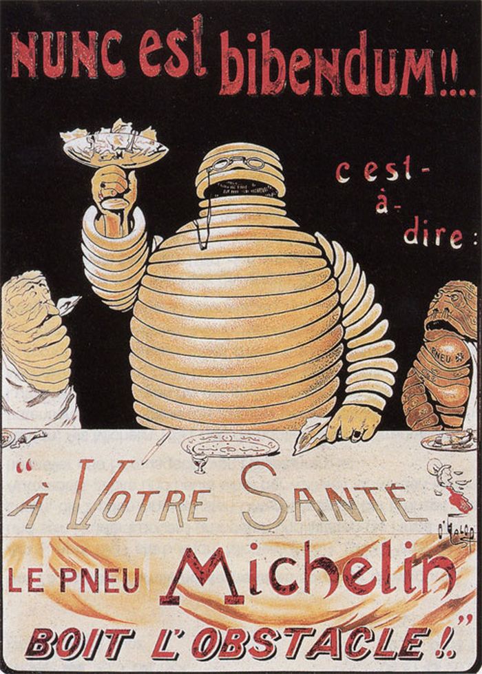 Poster Bibendum yang diperlihatkan O'Galop kepada Andre Michelin