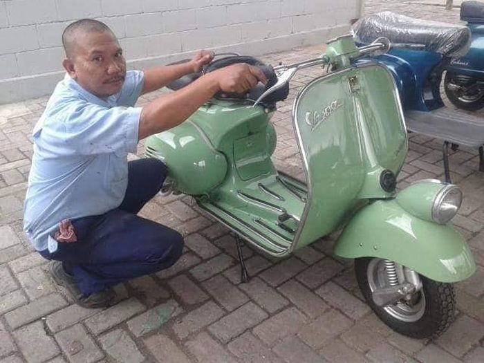 Vespa VN yang ada di pabrik tersebut