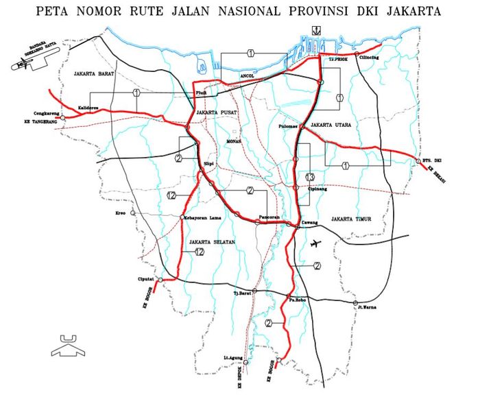 Nomor Rute Jalan Nasional di DKI Jakarta