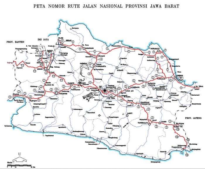 Nomor Rute Jalan Nasional di Jawa Barat