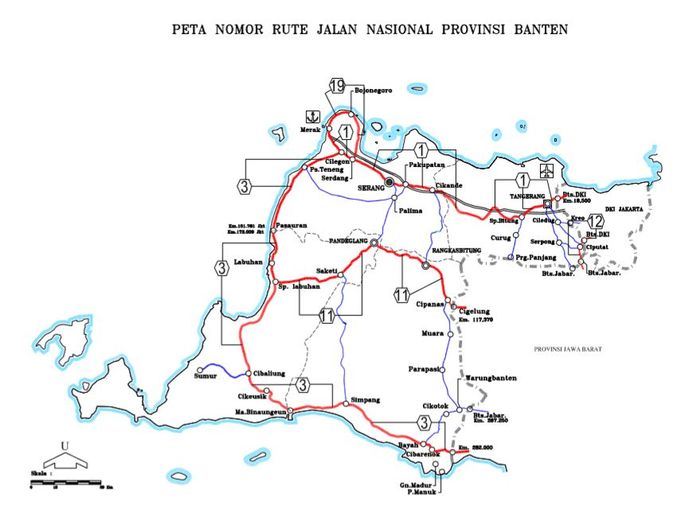 Nomor Rute Jalan Nasional di Banten