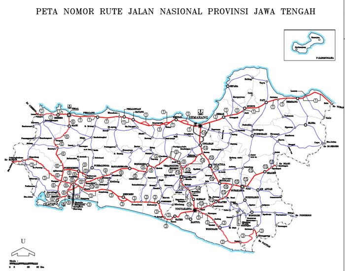 Nomor Rute Jalan Nasional di Jawa Tengah