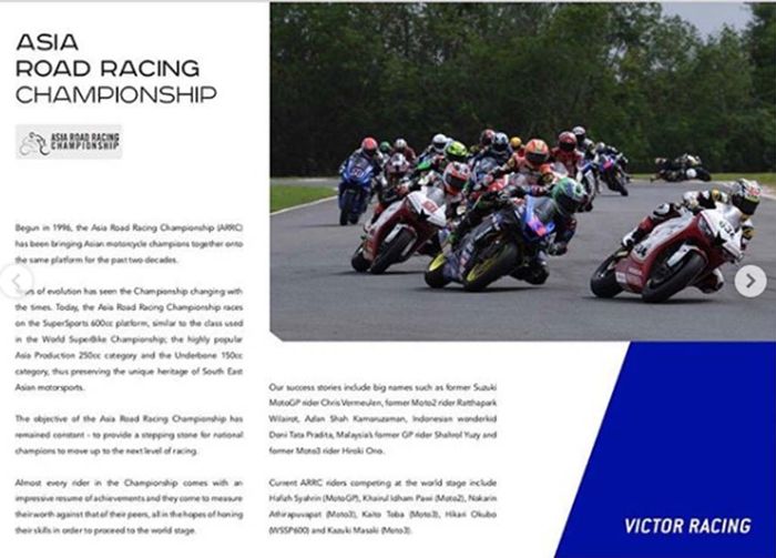 Proposal balap ARRC dari tim Victor Racing