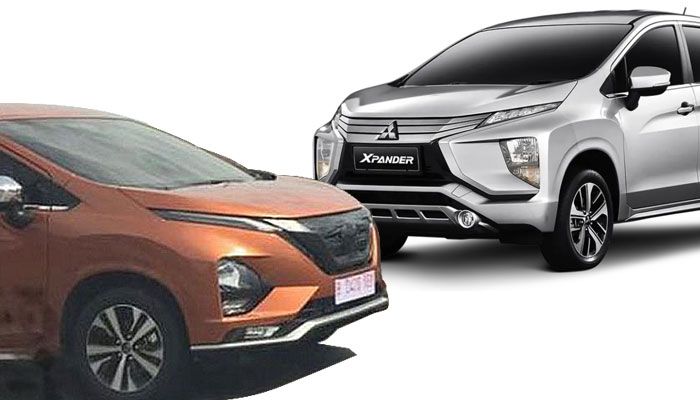 Didiuga penampakan Nissan Livina terbaru (bawah) dan Mitsubishi Xpander