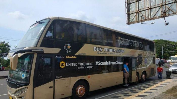 Bus Trans Jawa pakai Scania Double Decker