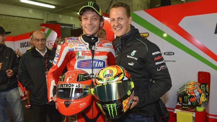 Valentino Rossi pernah didatangi Michael Schumacher di paddock ketika bersama Ducati