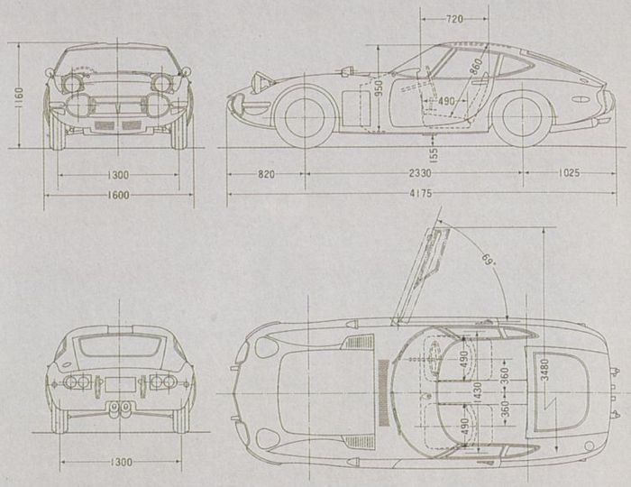 Desain awal Toyota 2000GT