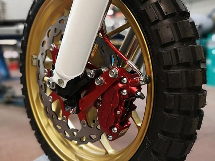 Kaki depannya tampak kekar banget