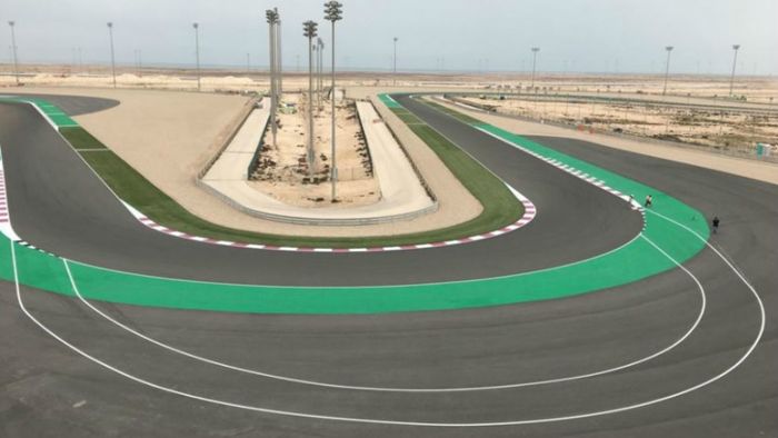 Contoh rute long lap penalty di Losail, Qatar