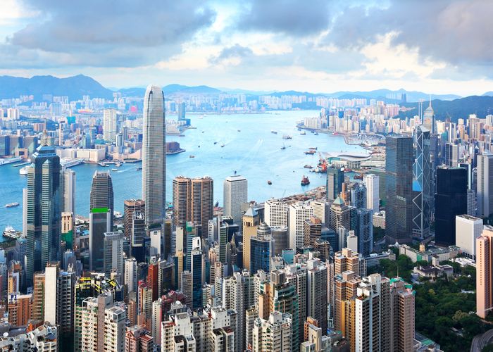 Gedung pencakar langit di Hong Kong
