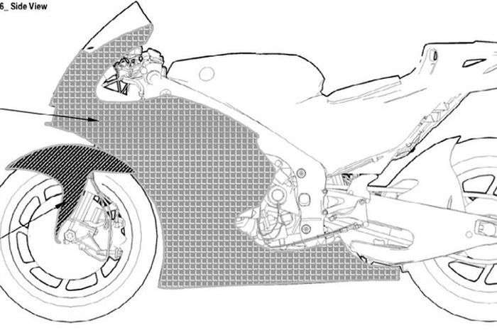 Ilustrasi Aero Body di motor MotoGP