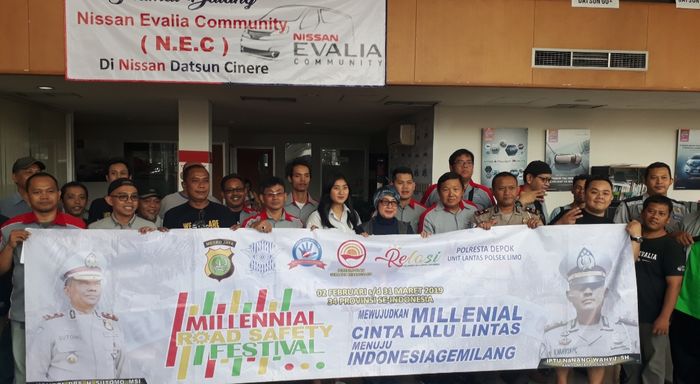 Dealer Nissan-Datsun Cinere turut mendukung perayaan Millennial Road Safety Festival yang diadakan serempak di seluruh wilayah Indonesia.