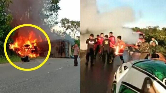 Terjebak dalam Mobil Lalu Terbakar, 5 Karyawan Bank BUMN Tewas Mengenaskan di Kecelakaan Maut (25/3)