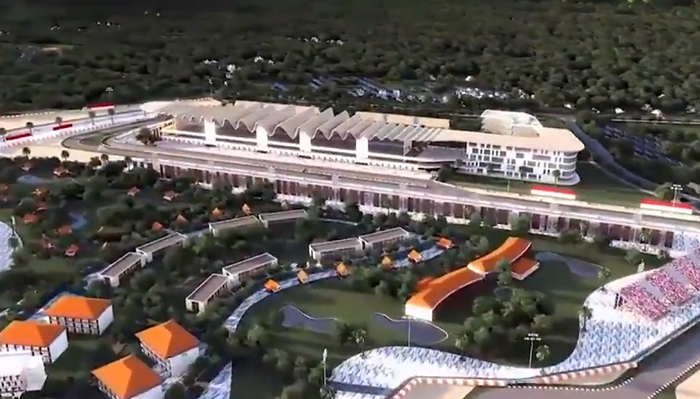 Ilustrasi kawasan sekitar sirkuit Mandalika yang menjadi kawasan ekonomi khusus (KEK)