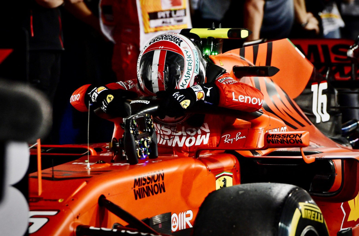 Charles Leclerc usai gagal menang di F1 Bahrain