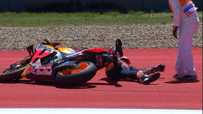 Marc Marquez kecewa dengan hasil MotoGP Amerika Serikat karena gagal finis setelah alami insiden crash di tikungan 12
