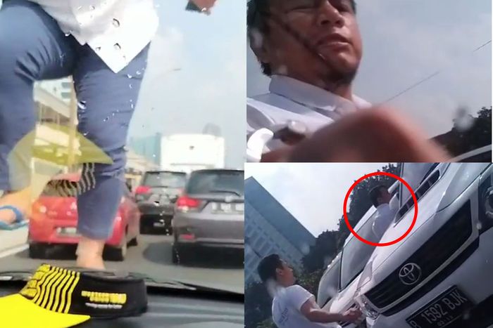 Viral pengemudi Fortuner ngamuk di jalan tol