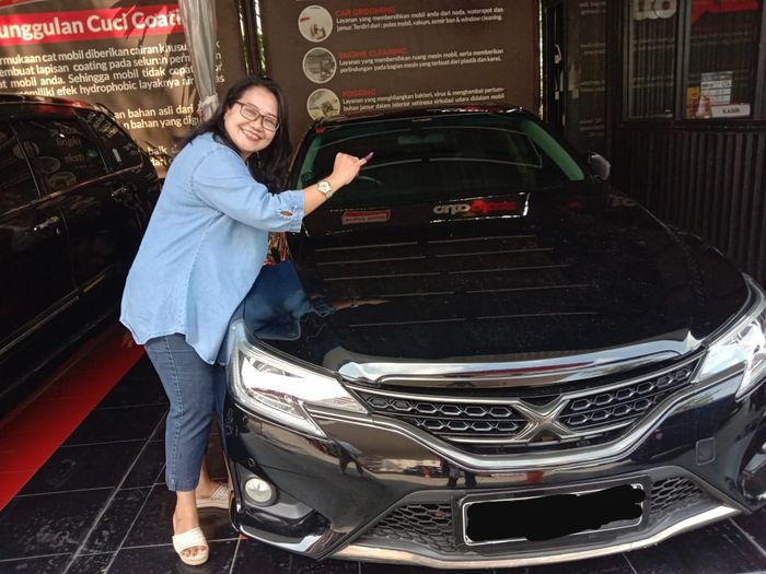 Salah satu customer yang menikmati Promo Pemilu Autoglaze 2019