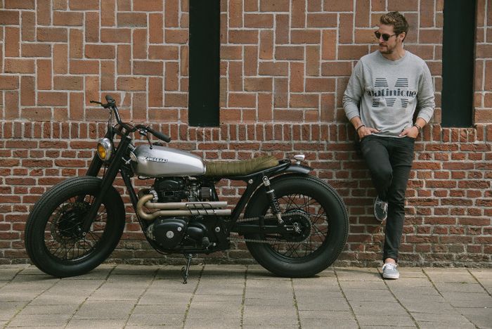 Cukup simpel seperti ini, Kawasaki W650 sudah mampu curi perhatian