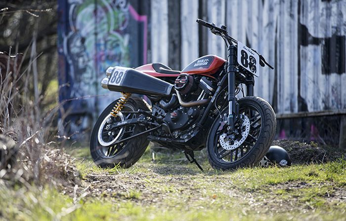 Buat kaki-kaki masih pakai bawaan Sportster Roadster