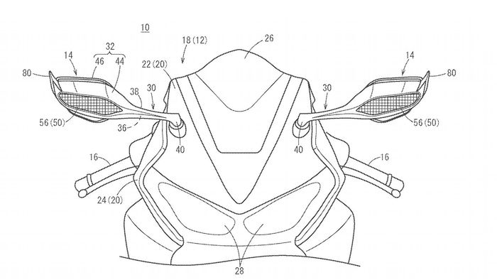 Beredar gambar paten Honda CBR1000RR dengan winglet dan VTEC