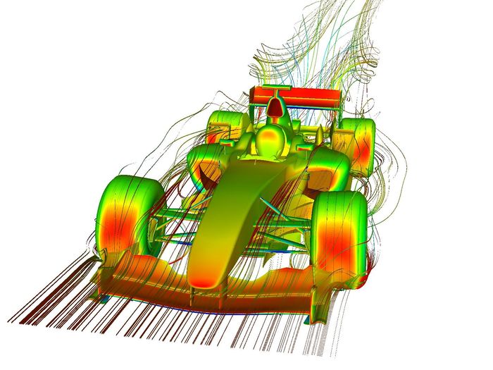 Ilustrasi aerodinamika di F1