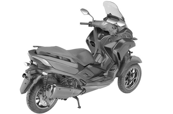 Dari gambar paten Yamaha 3CT terlihat speedometer baru