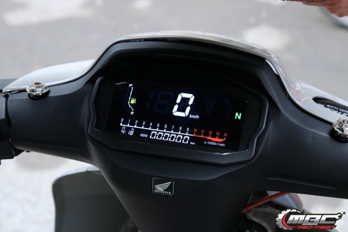 Panel instrumen Honda Supra jadi full digital