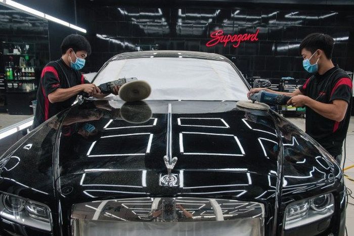 Proses detailing body Supagard Indonesia