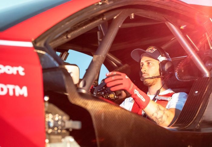 Andrea Dovizioso menjalani tes awal RS5 DTM di Motorsport Competence Centre milik Audi di Neuberg