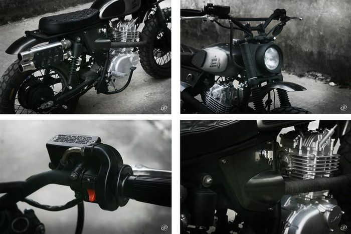 Lihat nih detail dari GN250 scrambler ini
