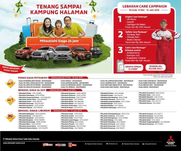 Mitsubishi adakan program Lebaran Care Campaign 2019.