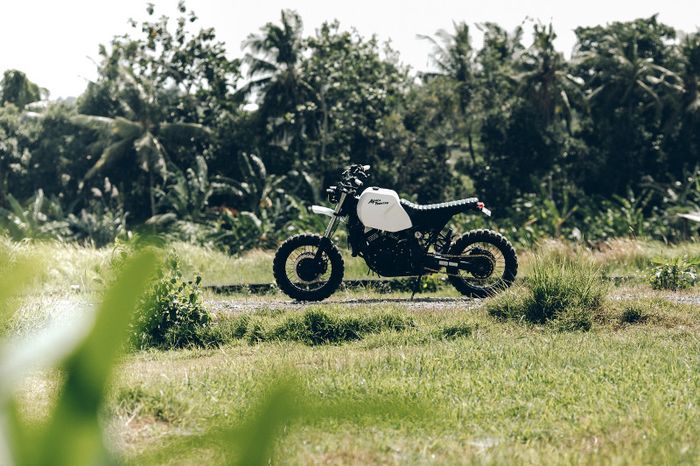 Cukup finishing minimalis untuk motor ini